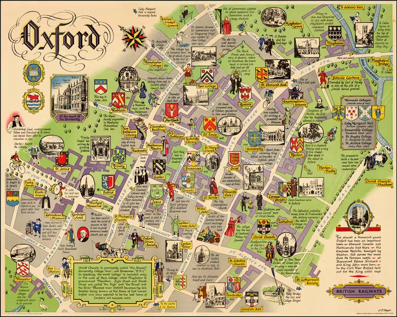 Oxford University Map