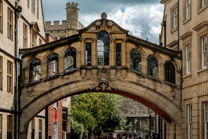 an archway above a street